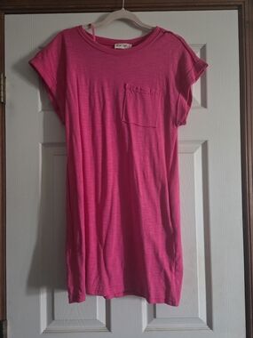 Two Dresses For Price Of One Casual Hot Pink  Mini Dress with Pocket - Unbranded